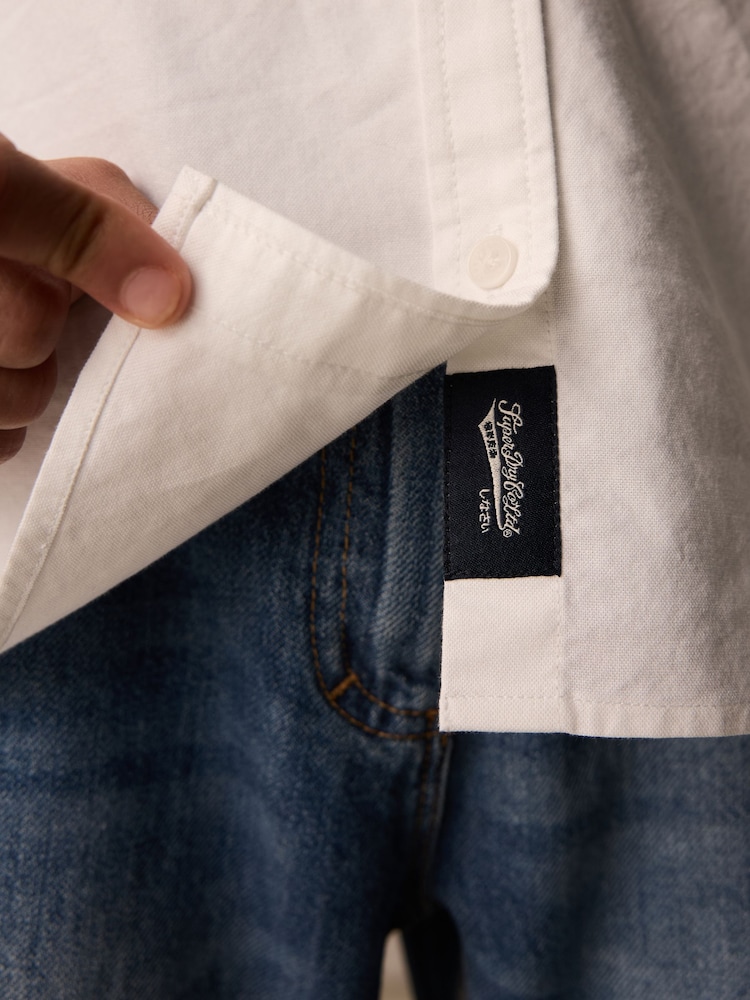 Superdry White Oxford Shirt - Image 7 of 7