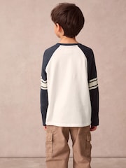 Superdry Navy/White Tiger Print Long Sleeve T-Shirt - Image 2 of 9