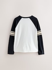 Superdry Navy/White Tiger Print Long Sleeve T-Shirt - Image 6 of 9
