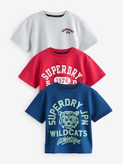 Красно-синяя - Superdry T-Shirt 3 Pack - Image 1 of 7