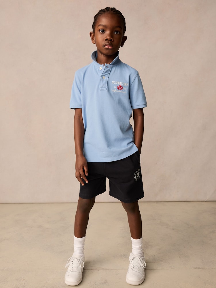 Superdry Blue Embroidery Polo Set - Image 1 of 12