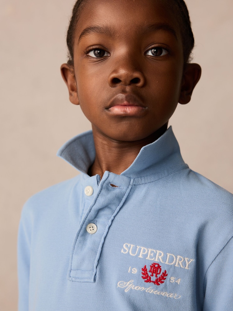Superdry Blue Embroidery Polo Set - Image 3 of 12