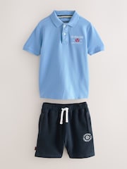Superdry Blue Embroidery Polo Set - Image 7 of 12