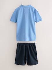 Superdry Blue Embroidery Polo Set - Image 8 of 12
