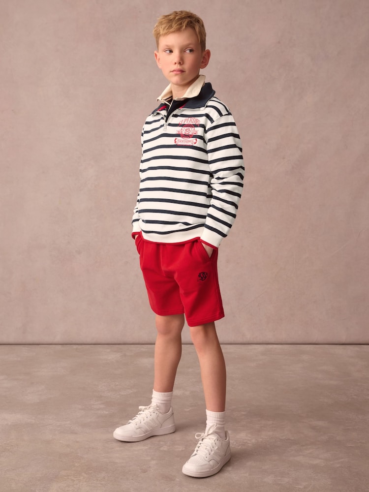 Superdry Red/Blue Stripe Half Zip Title - Top & Short Sets - Image 1 of 12 Superdry Red/Blue Stripe Half Zip Title - Top & Short Sets - Image 1 of 12