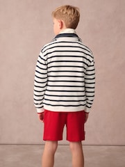Superdry Red/Blue Stripe Half Zip Title - Top & Short Sets - Image 2 of 12