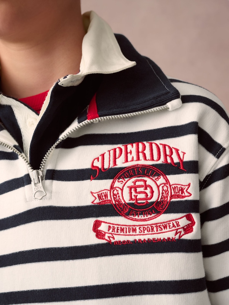 Superdry Red/Blue Sweatshirt and Joggers Set - Image 3 of 12