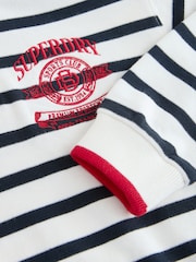 Superdry Red/Blue Stripe Half Zip Title - Top & Short Sets - Image 9 of 12