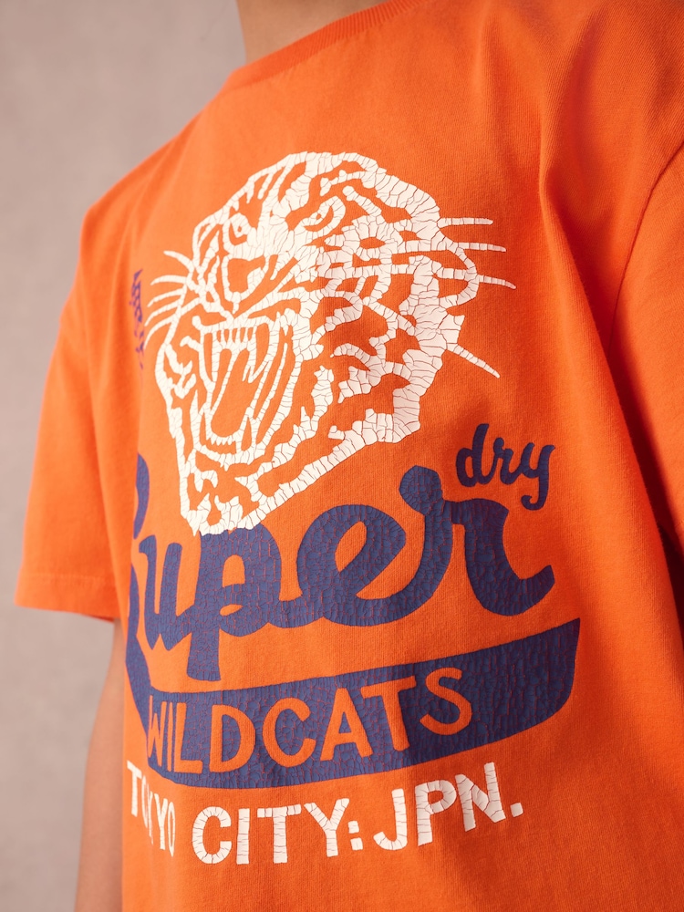 Superdry Blue/Orange Tiger Printed Set - Image 4 of 12