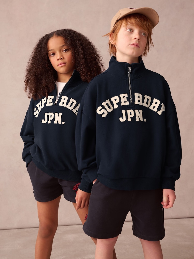Superdry Charcoal Grey Sweat Top - Image 1 of 10 Superdry Charcoal Grey Sweat Top - Image 1 of 10