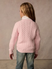 Superdry Pink Cable Knit Jumper - Image 8 of 9