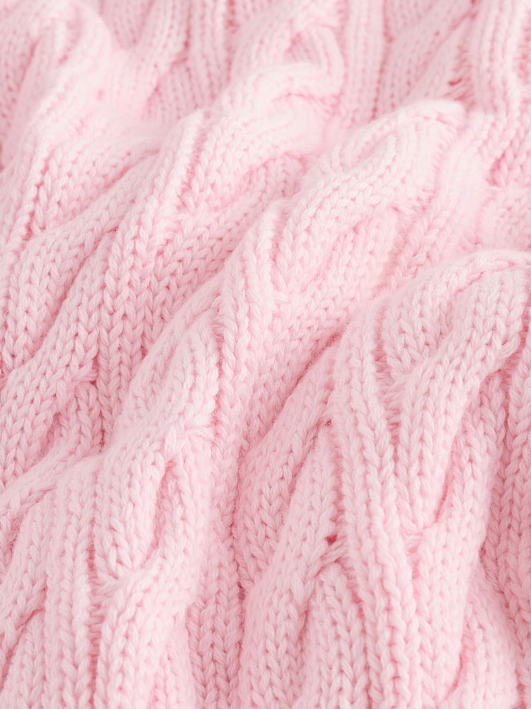Superdry Pink Cable Knit Jumper - Image 9 of 9