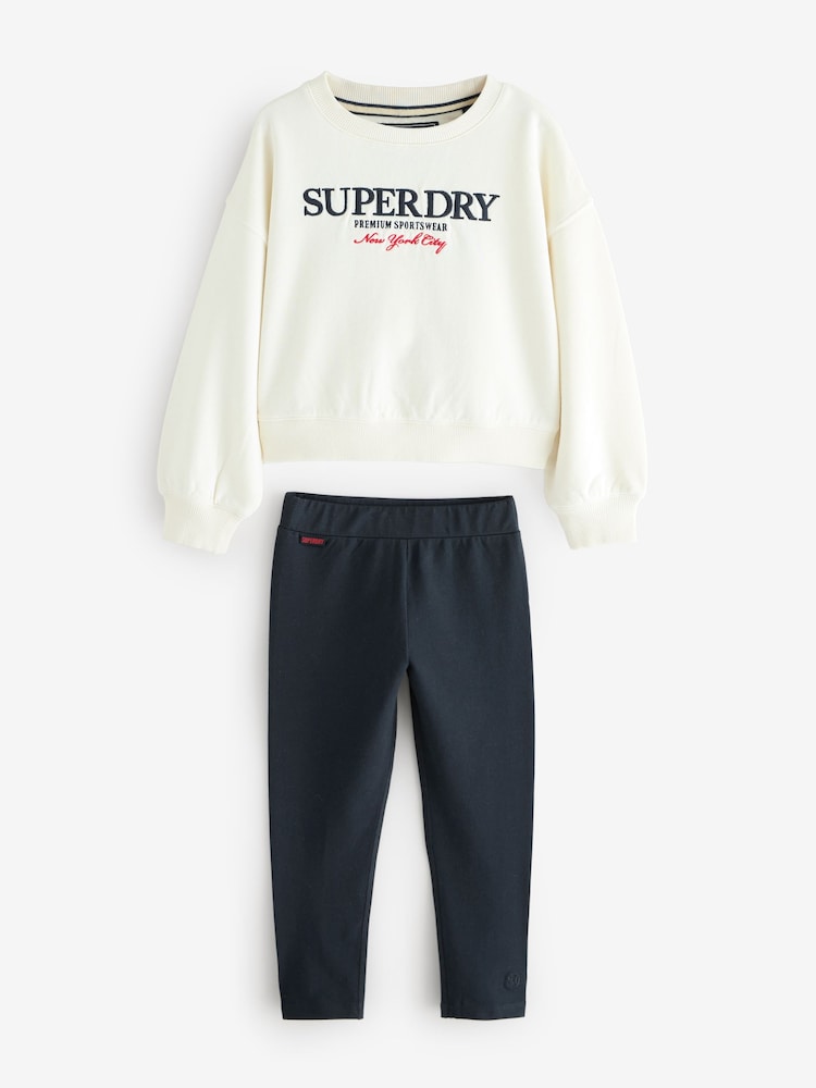 Superdry Navy/White Leggings Set - Image 7 of 11
