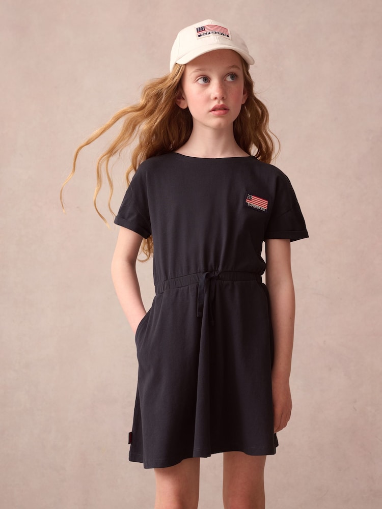 Superdry Navy Classic Flag Dress - Image 1 of 5