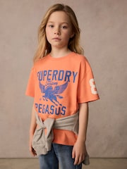 Superdry Coral/Blue T-Shirt - Image 1 of 11