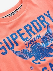 Superdry Coral/Blue T-Shirt - Image 10 of 11