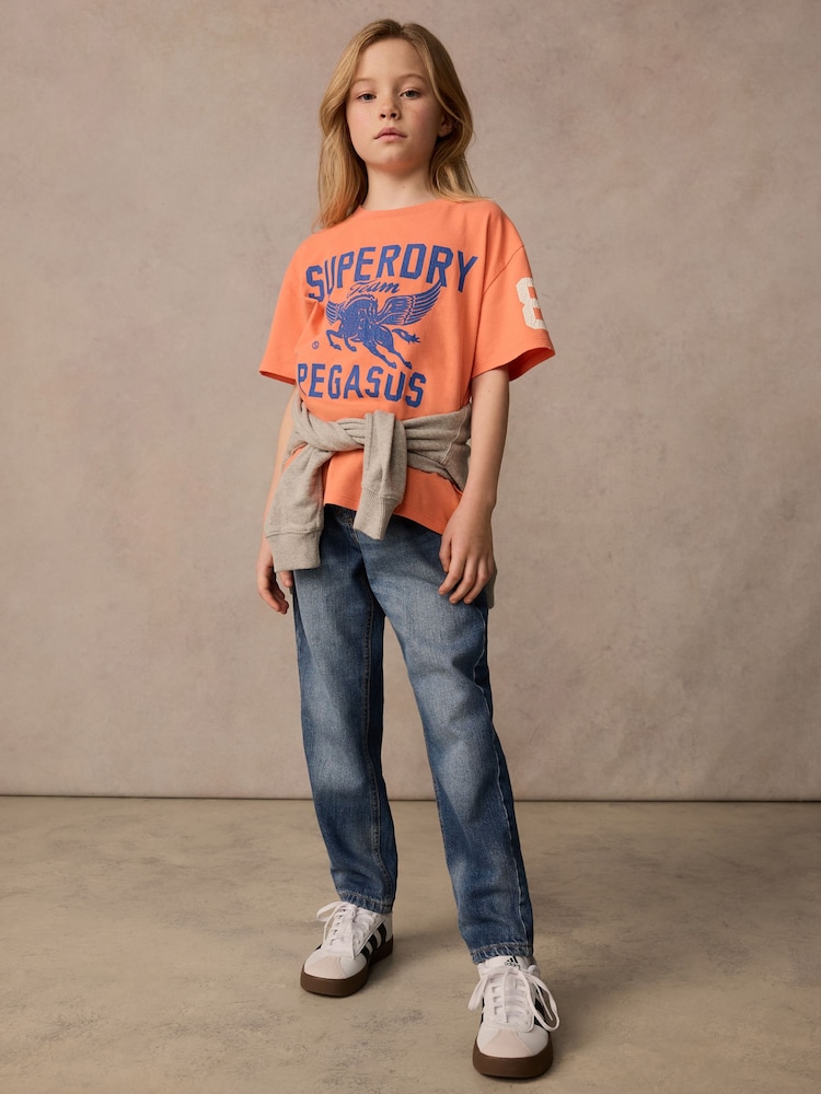 Superdry Coral/Blue T-Shirt - Image 2 of 11