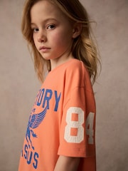 Superdry Coral/Blue T-Shirt - Image 5 of 11