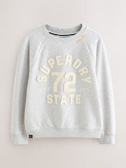 Superdry Grey Marl 72 Sweatshirt - Image 1 of 5