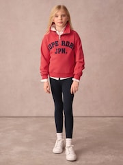Superdry Red Japan Half Zip Top And Leggings Set - Image 1 of 11