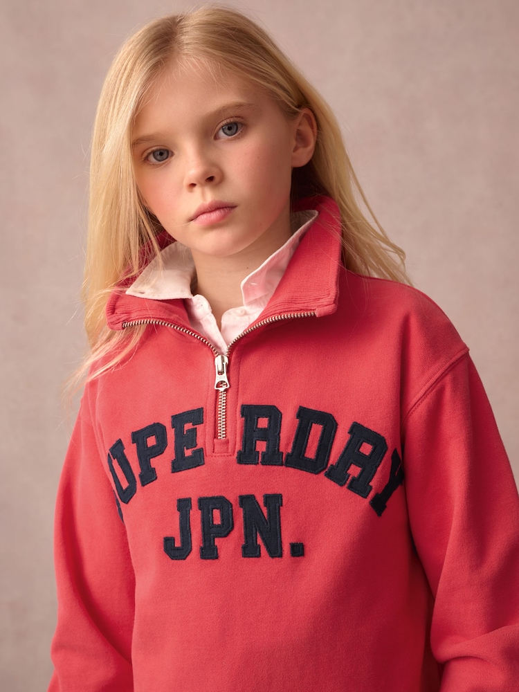 Superdry Red Japan Half Zip Top And Leggings Set - Image 2 of 11