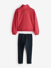 Superdry Red Japan Half Zip Top And Leggings Set - Image 7 of 11