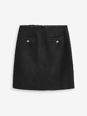 LK Bennett Black Charlie Cotton Blend Tweed Skirt - Image 2 of 2