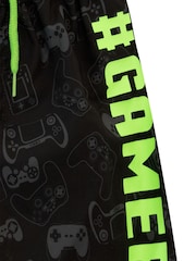 Harry Bear Black Gamer Swim Shorts - Image 2 of 2