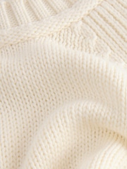 Blanco crudo - 100% Cotton Knitted Short Sleeve Top - Imagen 7 de 8