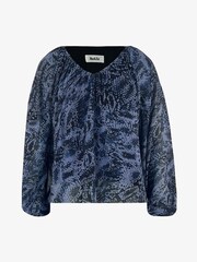 Ro&Zo Blue Snake Print Blouson Sleeve Blouse - Image 5 of 5