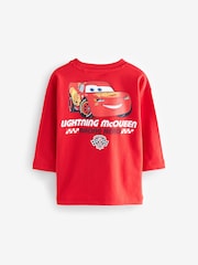 Red Long Sleeve 100% Cotton Cars T-Shirt (9mths-8yrs) - Image 2 of 4