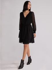 Ro&Zo Dobby Trim Insert Dress - Bild 1 von 4