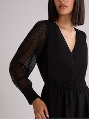Ro&Zo Dobby Trim Insert Dress - Bild 4 von 4