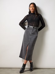 Ro&Zo Grey Wide Leg Skirt - Image 1 of 4