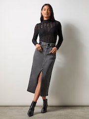Ro&Zo Grey Wide Leg Skirt - Image 3 of 4