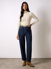 Ro&Zo Blue Straight 100% Cotton Jeans - Image 2 of 6