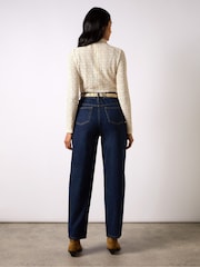 Ro&Zo Blue Straight 100% Cotton Jeans - Image 3 of 6
