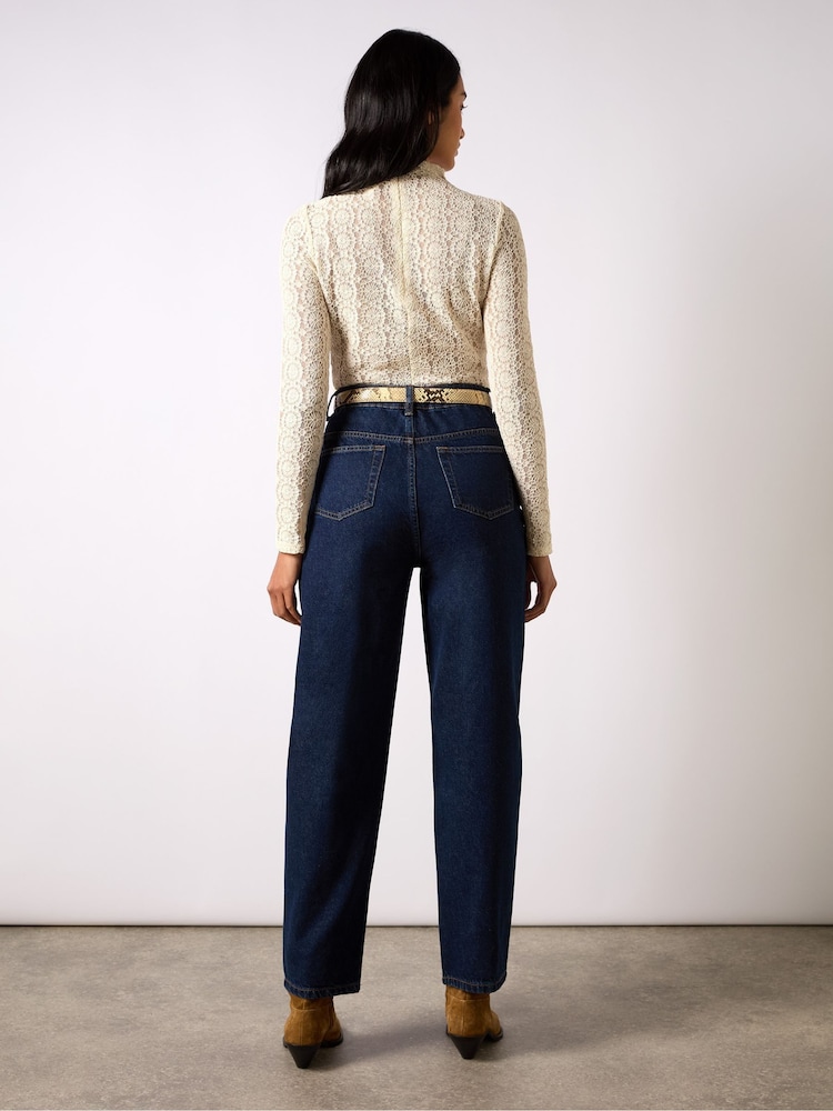 Ro&Zo Blue Straight 100% Cotton Jeans - Image 3 of 6