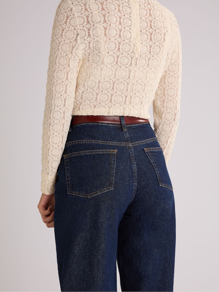 Ro&Zo Blue Straight 100% Cotton Jeans - Image 5 of 6