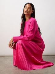 Ro&Zo Pink Pleated Midi Skirt - Image 2 of 3