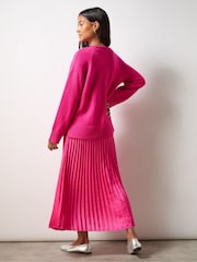 Ro&Zo Pink Pleated Midi Skirt - Image 3 of 3