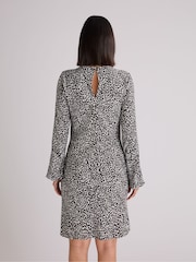 Ro&Zo Black Mono Dalmatian Print Mini Dress - Image 3 of 3