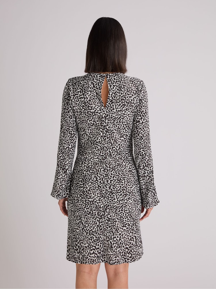 Ro&Zo Black Mono Dalmatian Print Mini Dress - Image 3 of 3