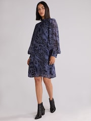 Ro&zo hochgeschlossenes Kleid mit Schlangeneffekt - Bild 1 von 4