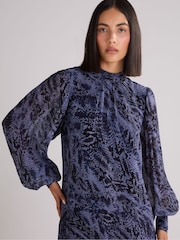 Ro&zo hochgeschlossenes Kleid mit Schlangeneffekt - Bild 3 von 4
