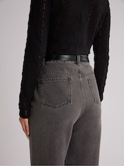 Ro&Zo Grey Straight 100% Cotton Jeans - Image 2 of 3