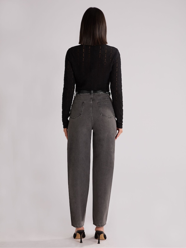 Ro&Zo Grey Straight 100% Cotton Jeans - Image 3 of 3