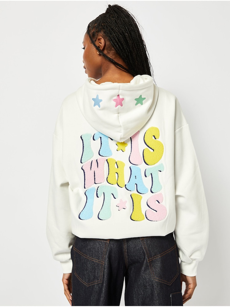 Skinnydip Cream Oversized Hoodie - Image 1 of 4