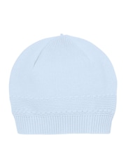 Emile et Rose Blue Knitted 100% Cotton All-In-One With Ridged Yoke & Collar - Image 4 of 5