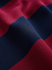 Burgundy Red Stripe Smart Knitted Sleeveless Polo Tank - Image 9 of 9